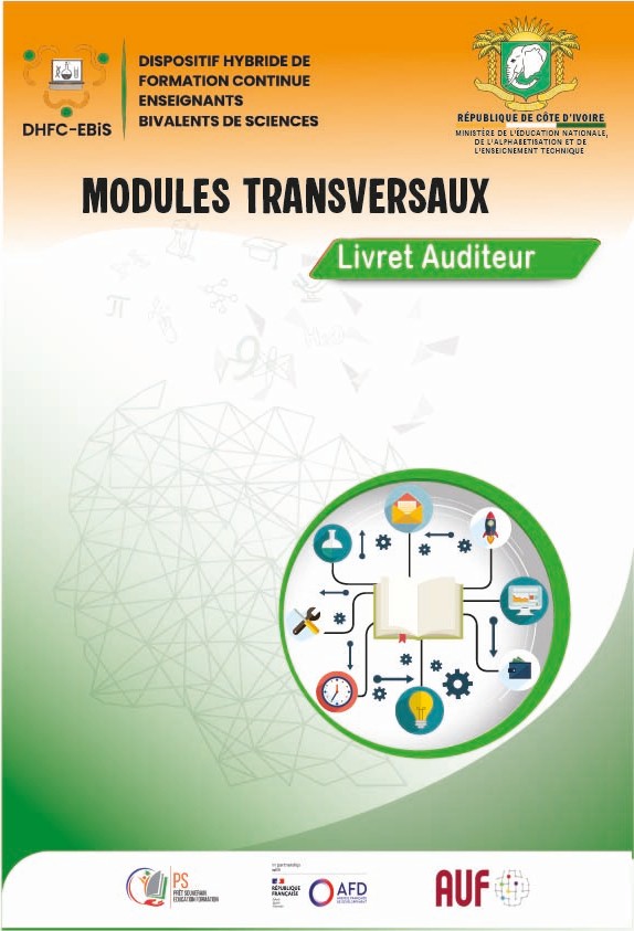 Couverture : Document de formation de Modules transversaux