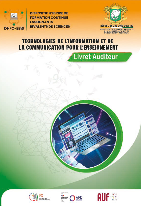 Couverture : Document de formation de TICE
