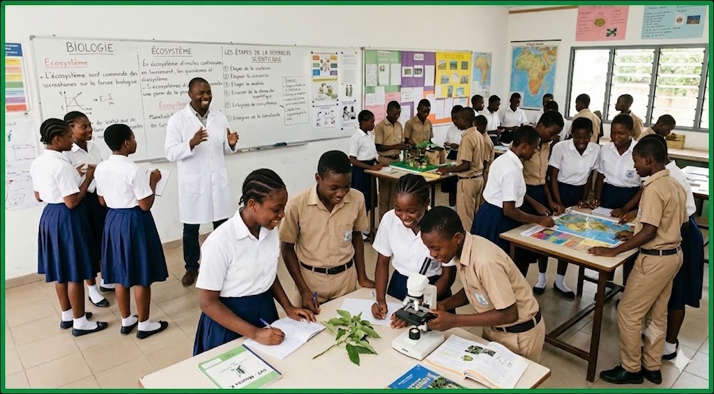 Classe engagée dans une activité de sciences de la vie et de la Terre